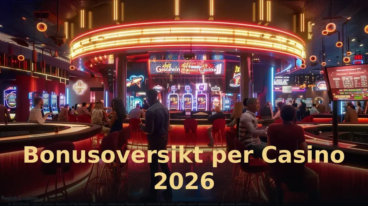 Bonusoversikt per Casino 2026